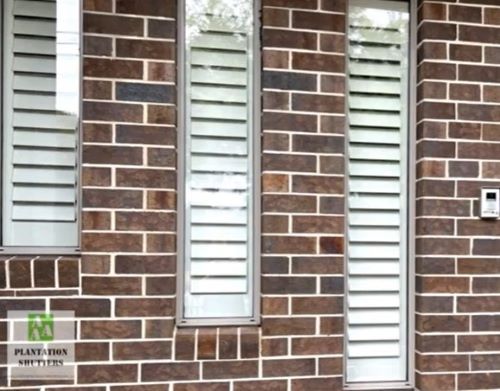 Window shutters for additional privacy.