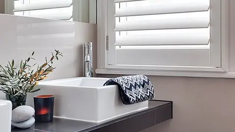 PVC shutters in a bathroom