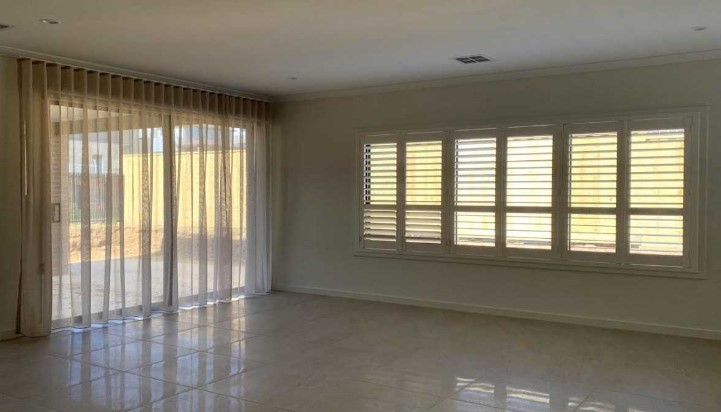 Matching your plantation shutters with your sheer curtains.