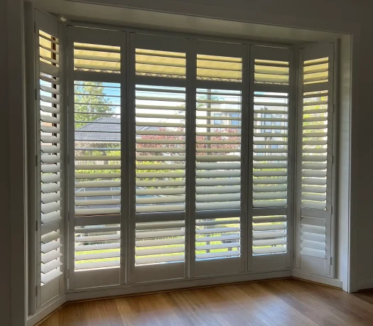 Window plantation shutters on John Street, Brunswick East