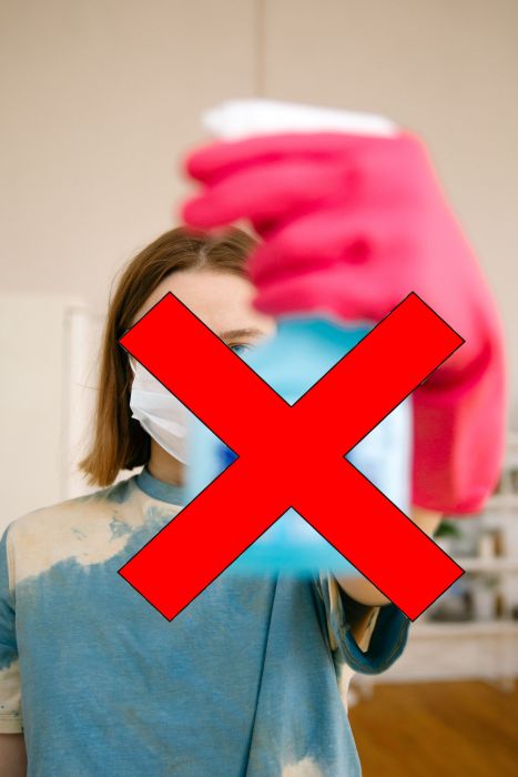 Bleach and other cleaning products can damage plantation shutter finishes.