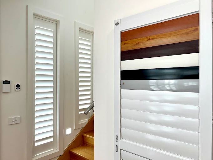 Plantation shutters display in Melbourne